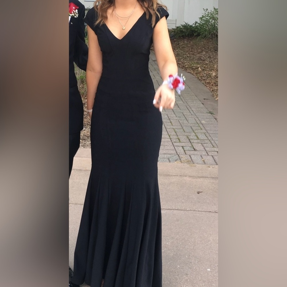 Long black dress, size 2